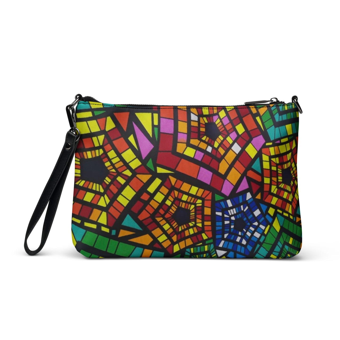 Multicolour Pentagon Ankara Crossbody Bag
