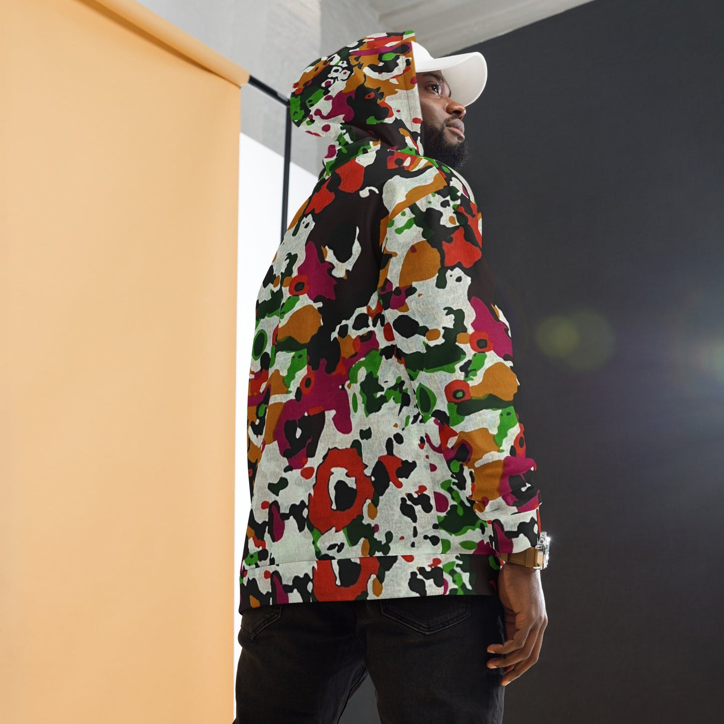 Multicolour Paint Ankara Unisex Hoodie