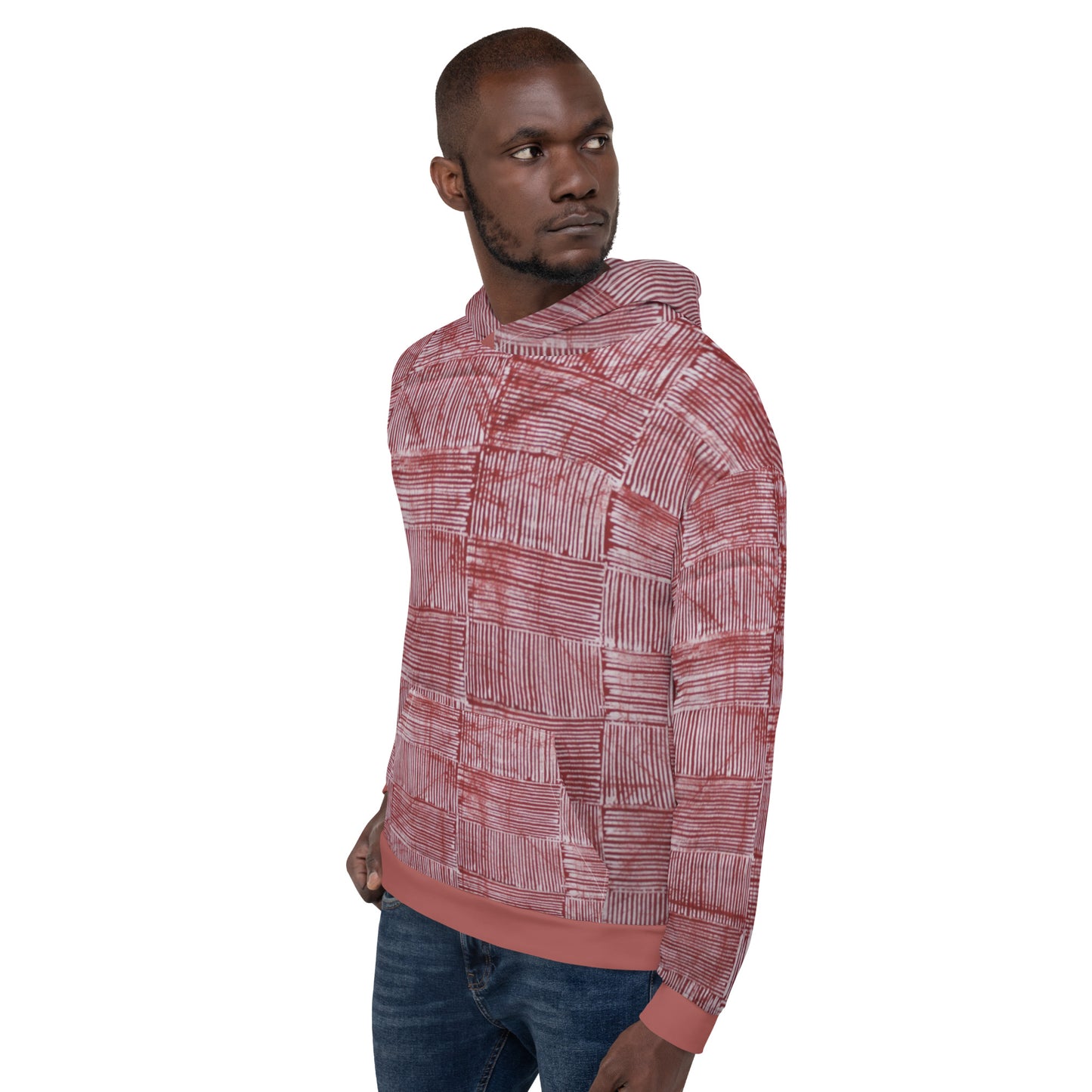 Red Adire Unisex Hoodie