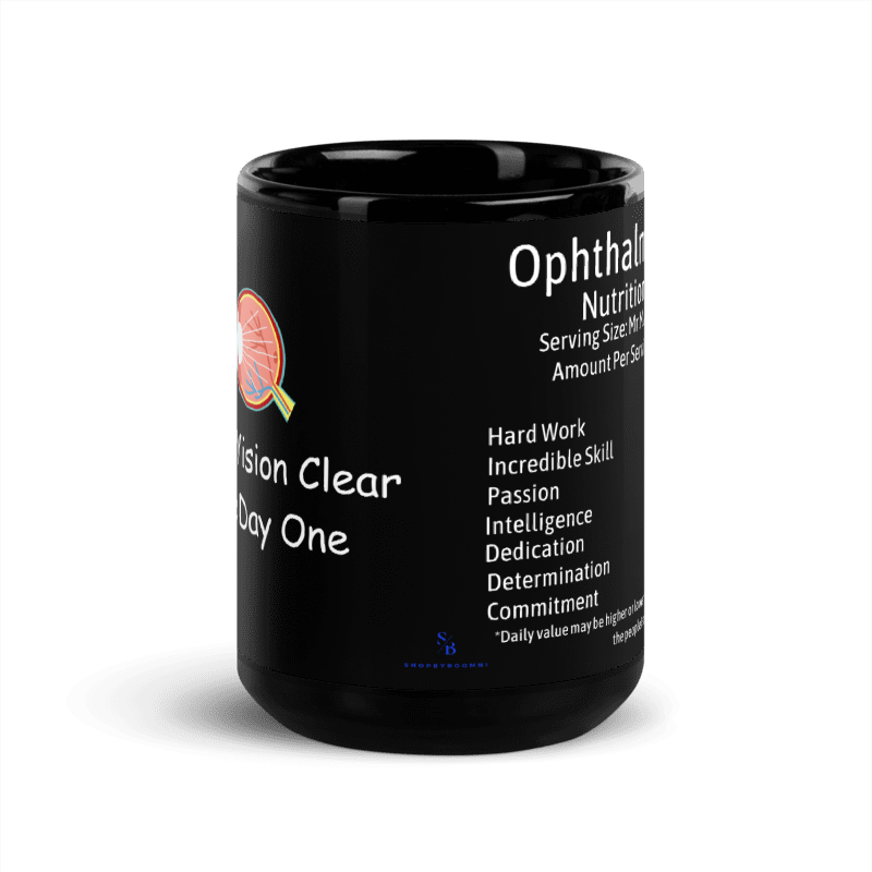 Personalised Ophthalmologist Black Glossy Mug