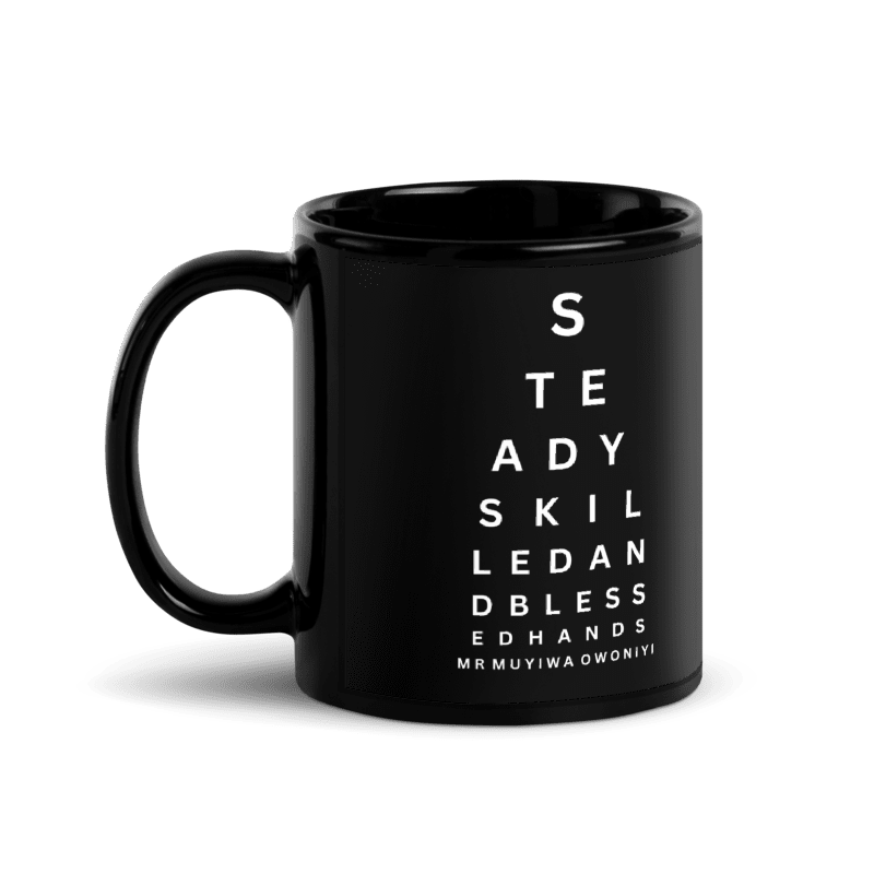 Personalised Ophthalmologist Black Glossy Mug