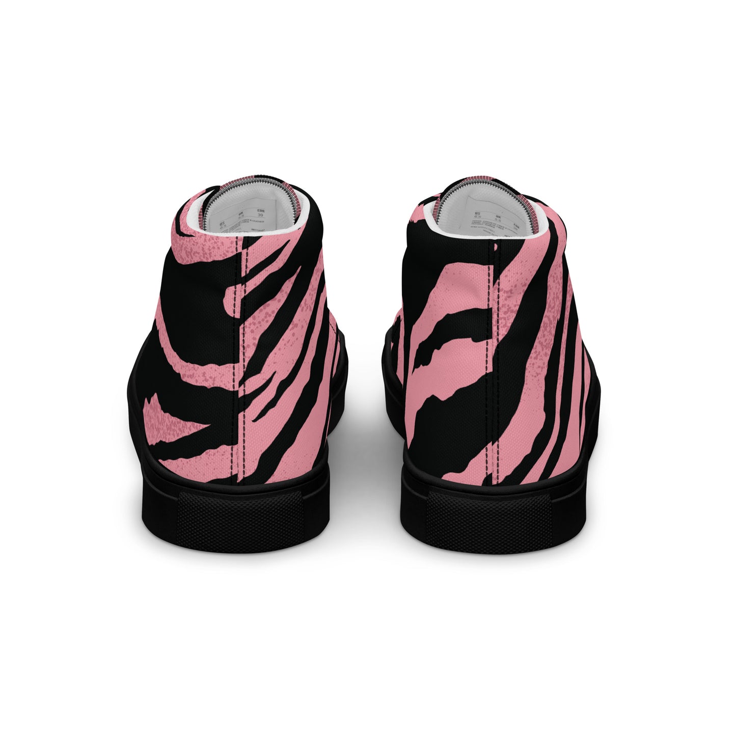 Pink Tiger Women’s high top canvas shoes