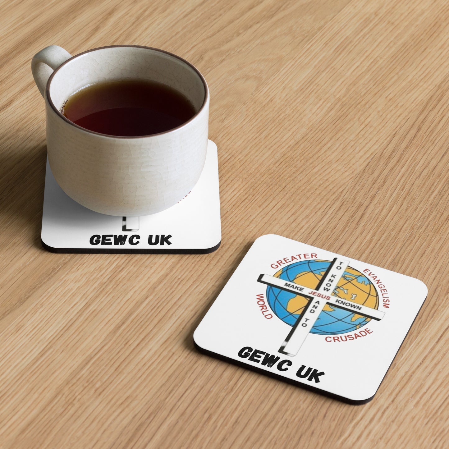 GEWC UK Cork-back coaster