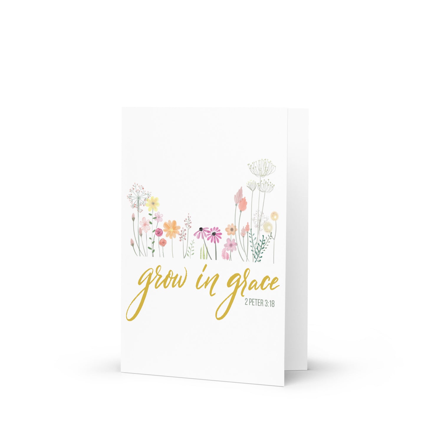 Grow In Grace Greeting card