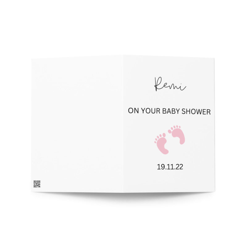 Personalised Baby Shower Greeting Card