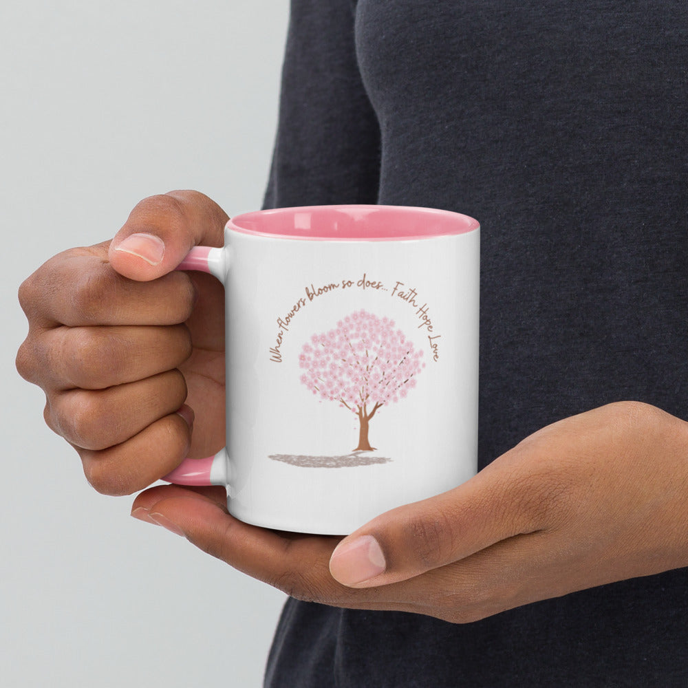 Cherry Blossom Gift - Personalised Mug With Sweet Inspirational Quote