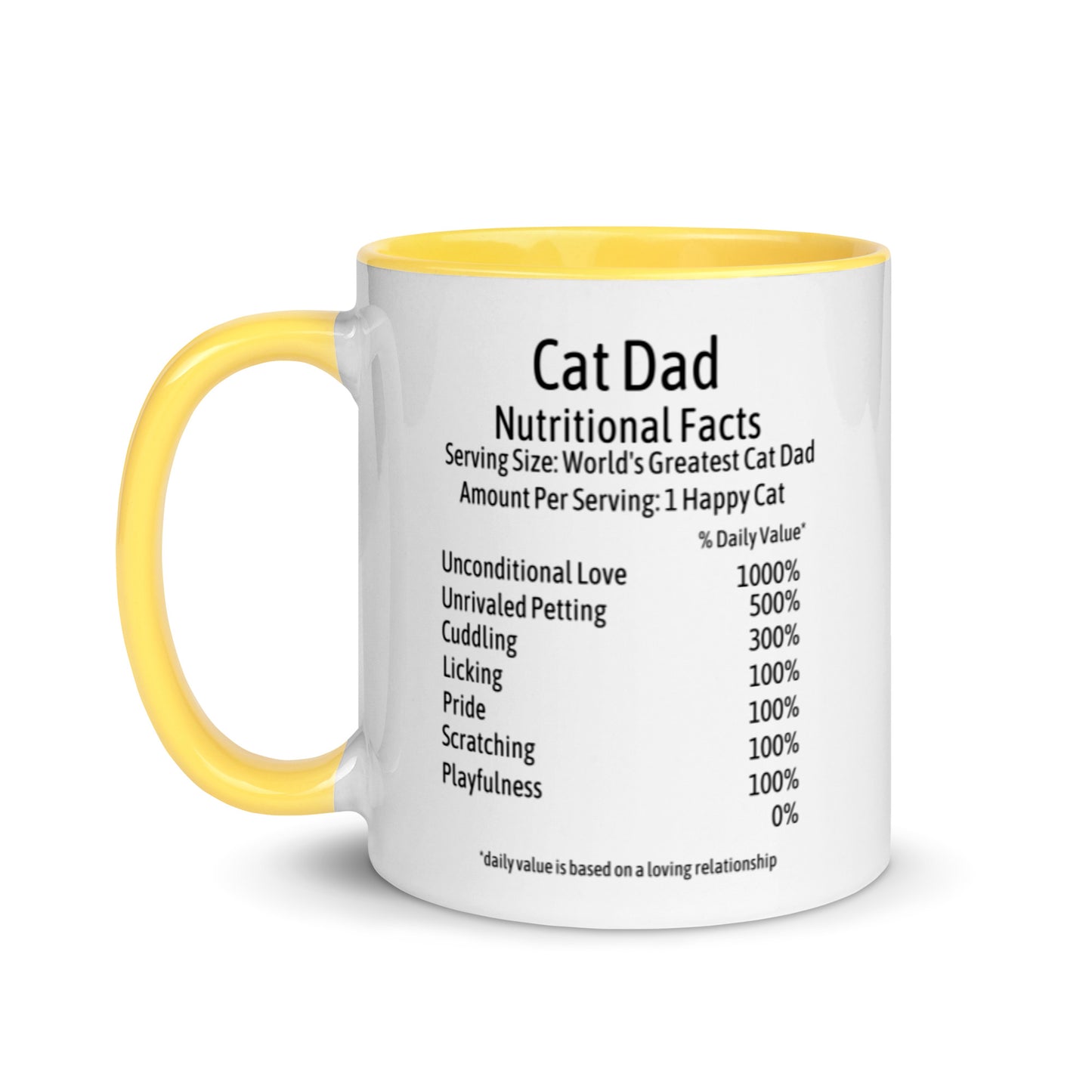 Cat Dad Mug with Color Inside