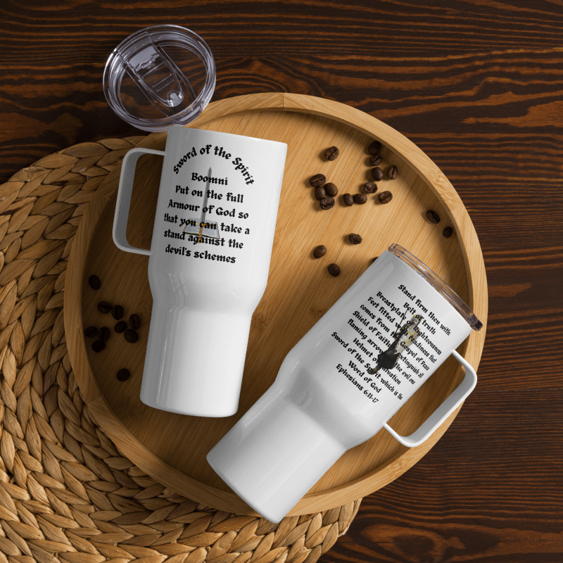 Ephesians 6v11-17 Travel Mug with a handle Personalised