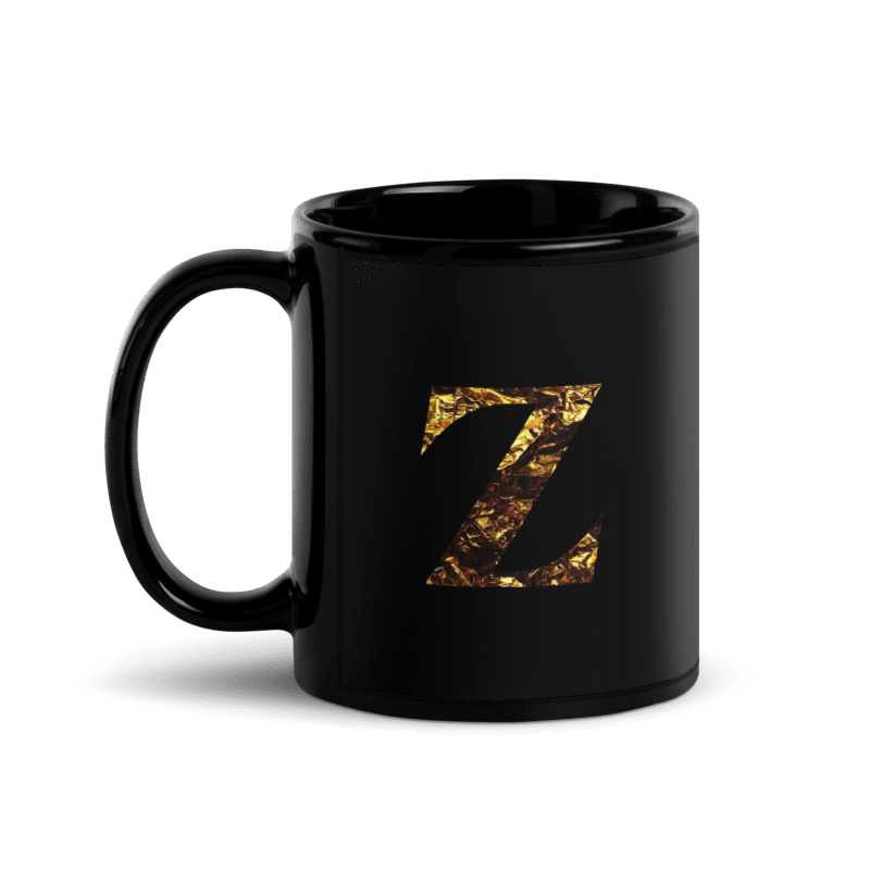 Monogram Z Black Glossy Mug