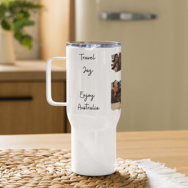 Personalised Jaz Travel mug with a handle