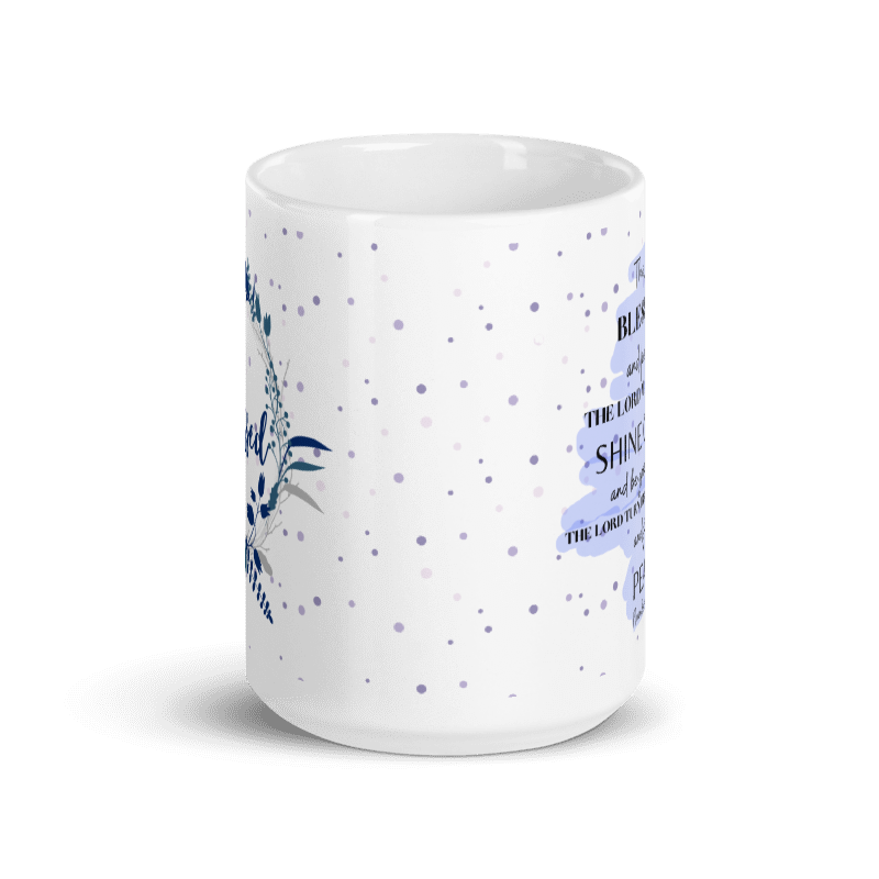 Blessed 15oz White glossy mug