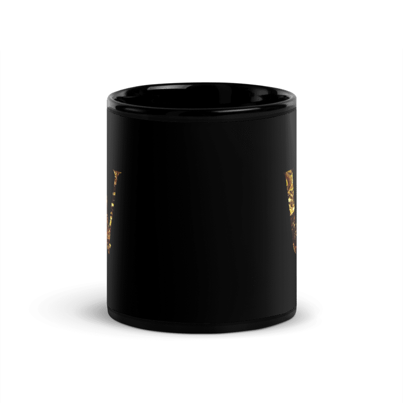Monogram W Black Glossy Mug