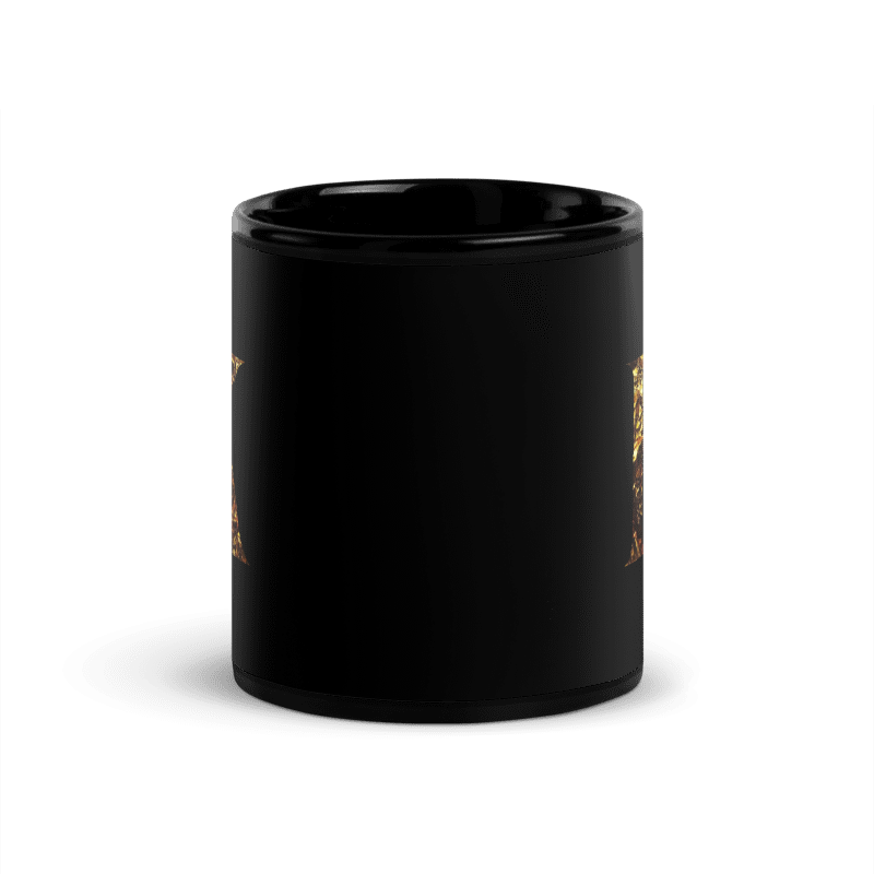Monogram K Black Glossy Mug
