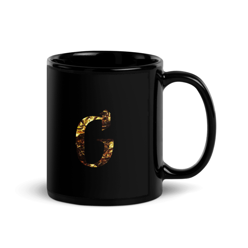 Monogram G Black Glossy Mug