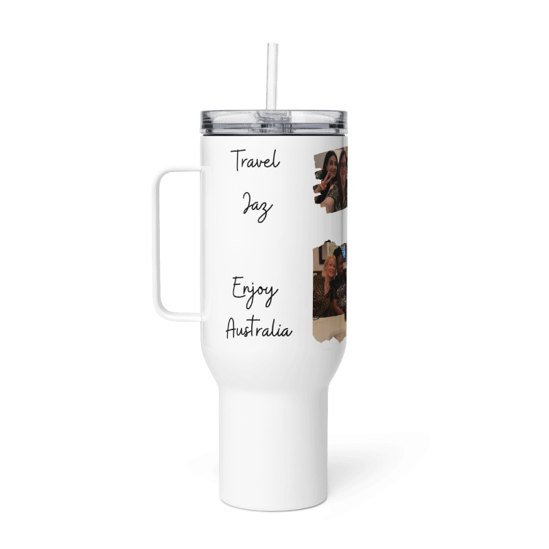 Personalised Jaz 40z Travel mug with a handle