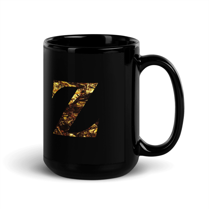 Monogram Z Black Glossy Mug