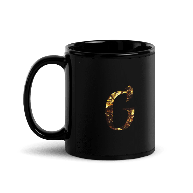 Monogram G Black Glossy Mug