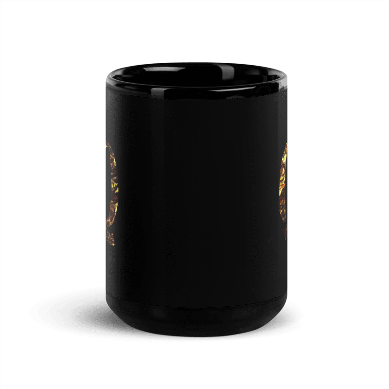 Monogram Q Black Glossy Mug