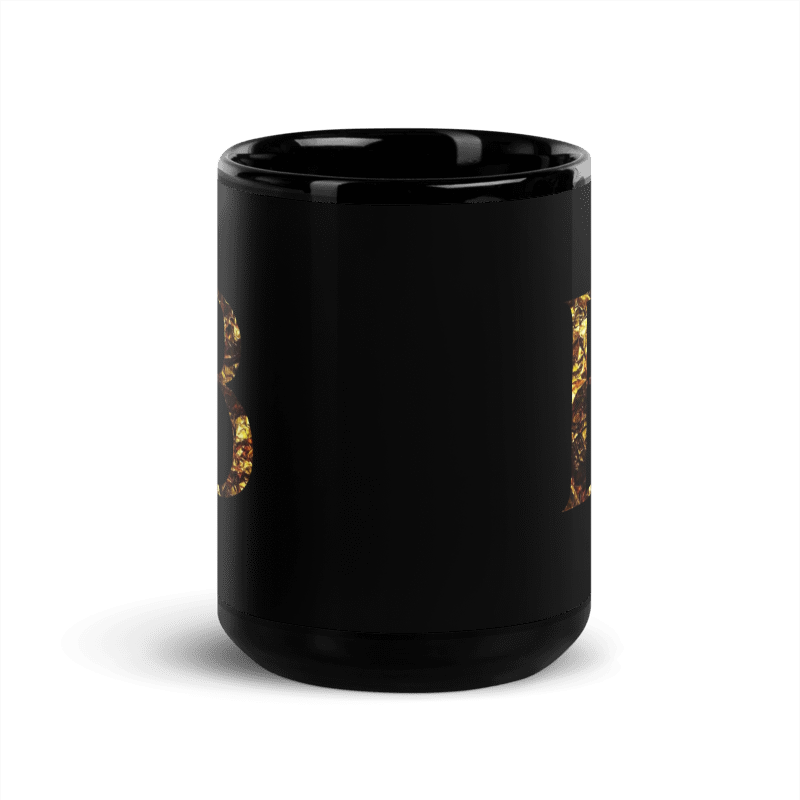 Monogram B Black Glossy Mug