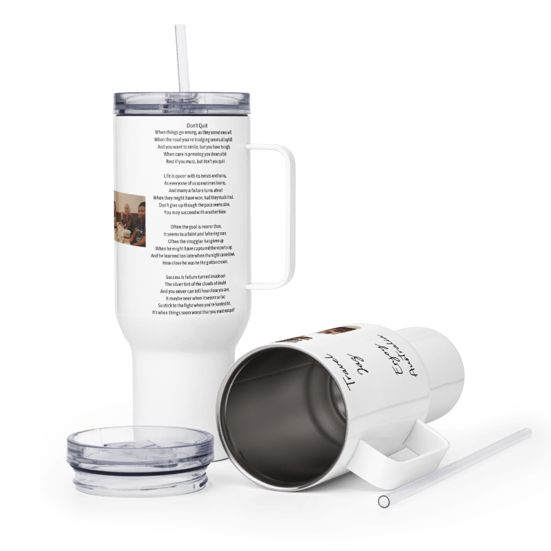 Personalised Jaz 40z Travel mug with a handle
