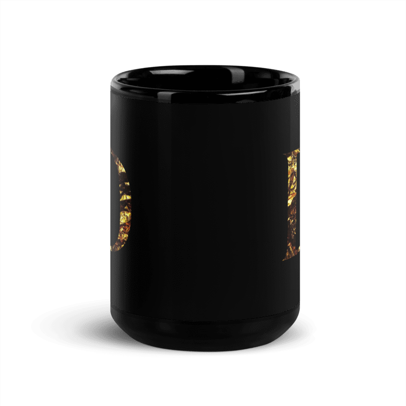 Monogram D Black Glossy Mug