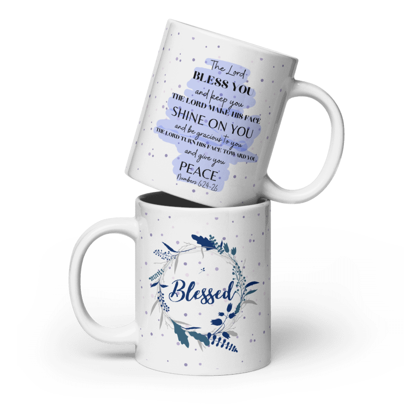 Blessed 20oz White glossy mug