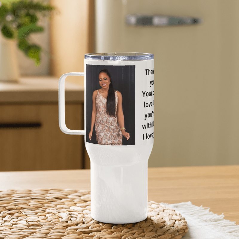 Personalised Valentine Travel mug with a handle