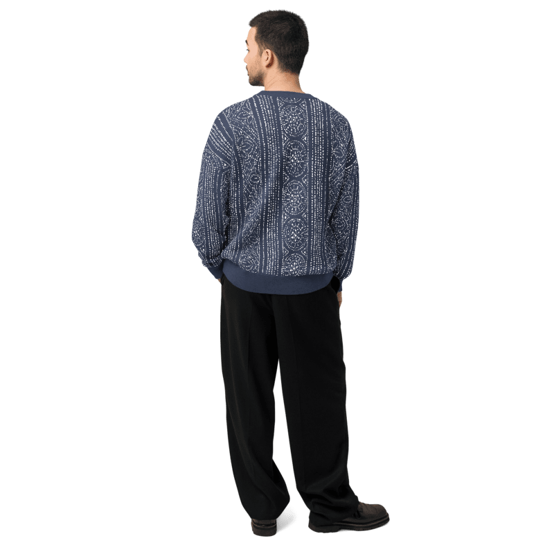 Indigo Relaxed fit knitted crew neck sweater