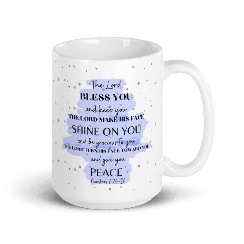 Blessed 15oz White glossy mug