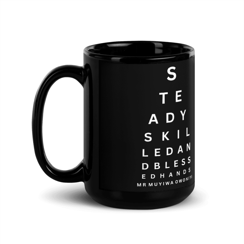 Personalised Ophthalmologist Black Glossy Mug