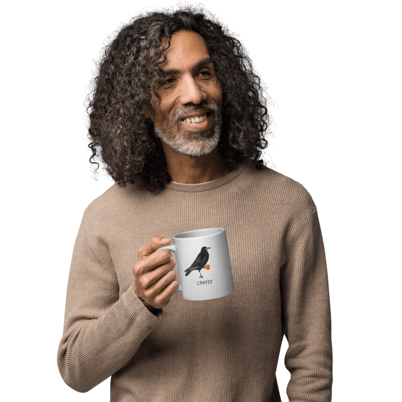 Cawfee 20oz White glossy mug