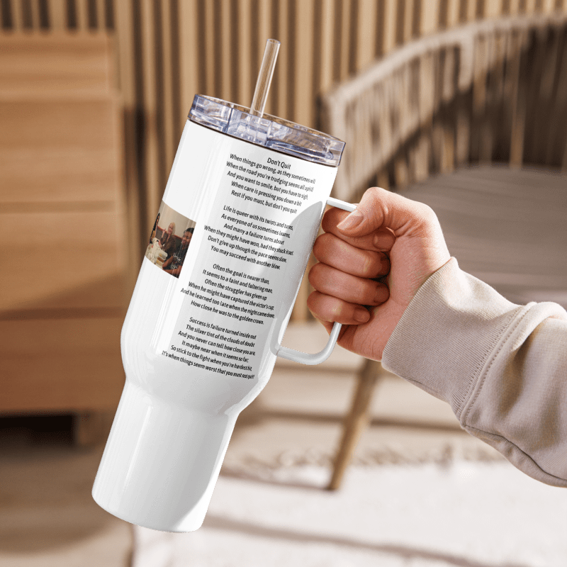 Personalised Jaz 40z Travel mug with a handle