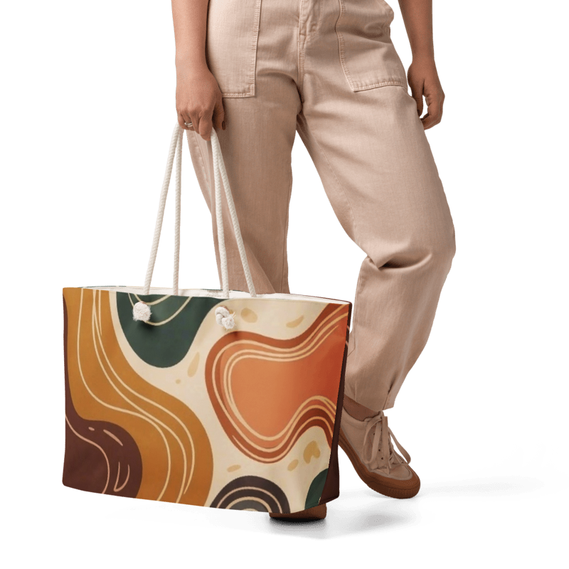 Brown Abstract 1 Oversized weekender bag