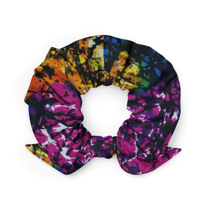 Multicolour Adire Scrunchie