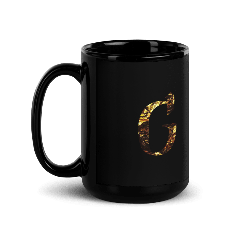Monogram G Black Glossy Mug