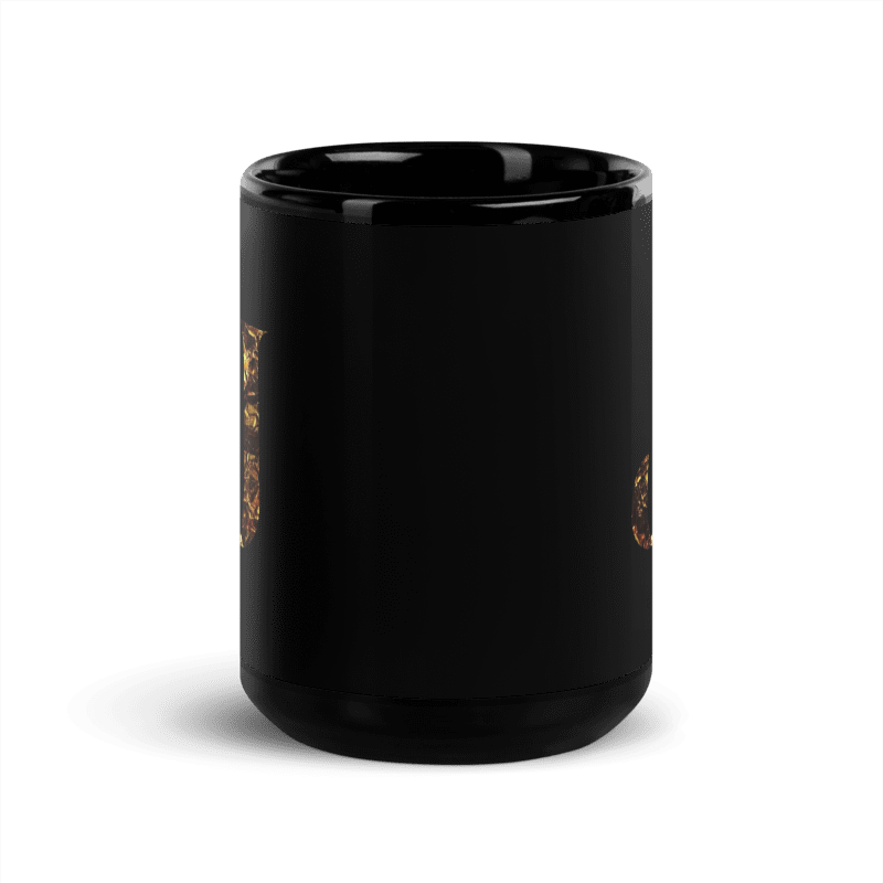 Monogram J Black Glossy Mug