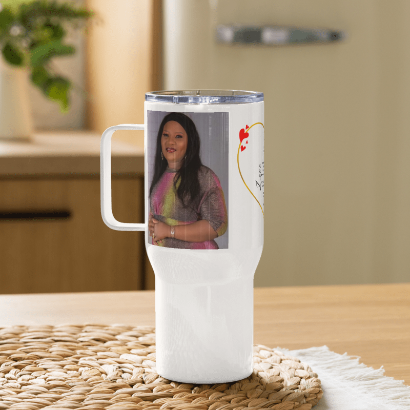 Personalised Valentine Travel mug with a handle