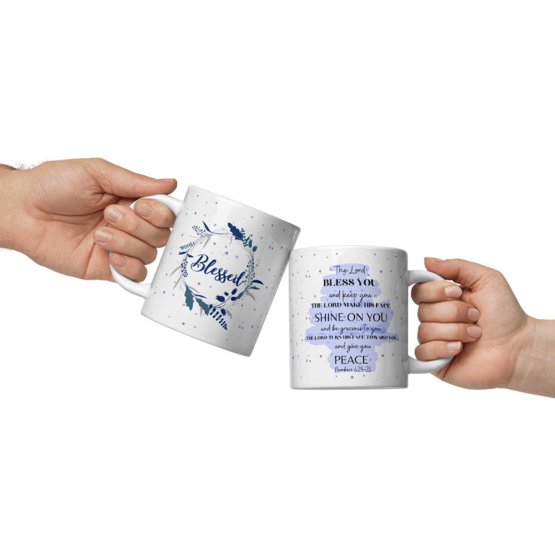 Blessed 20oz White glossy mug