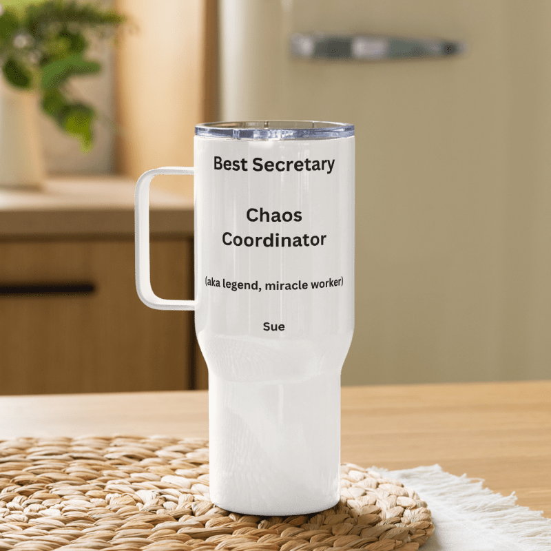 Personalised Surgical Secretary Travel Mug with a handle