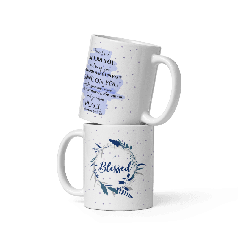 Blessed 11oz White glossy mug
