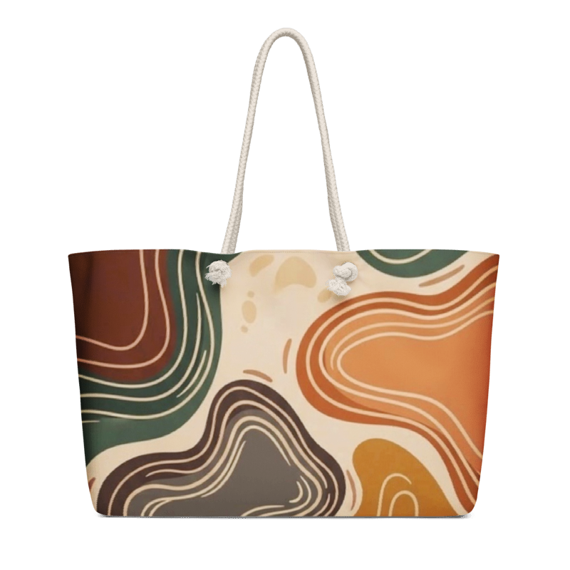 Brown Abstract 1 Oversized weekender bag