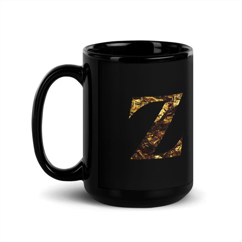 Monogram Z Black Glossy Mug