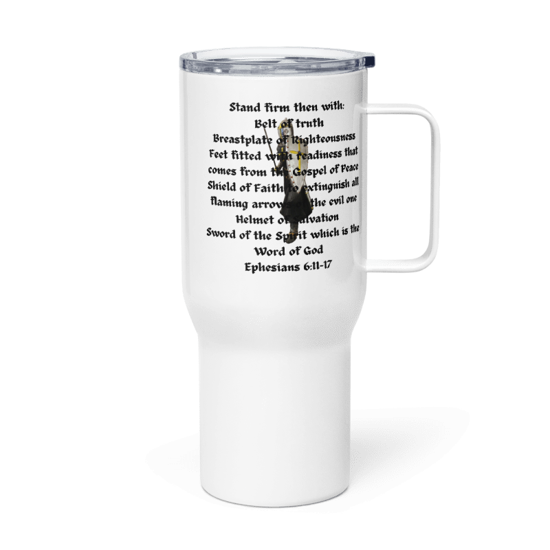 Ephesians 6v11-17 Travel Mug with a handle Personalised