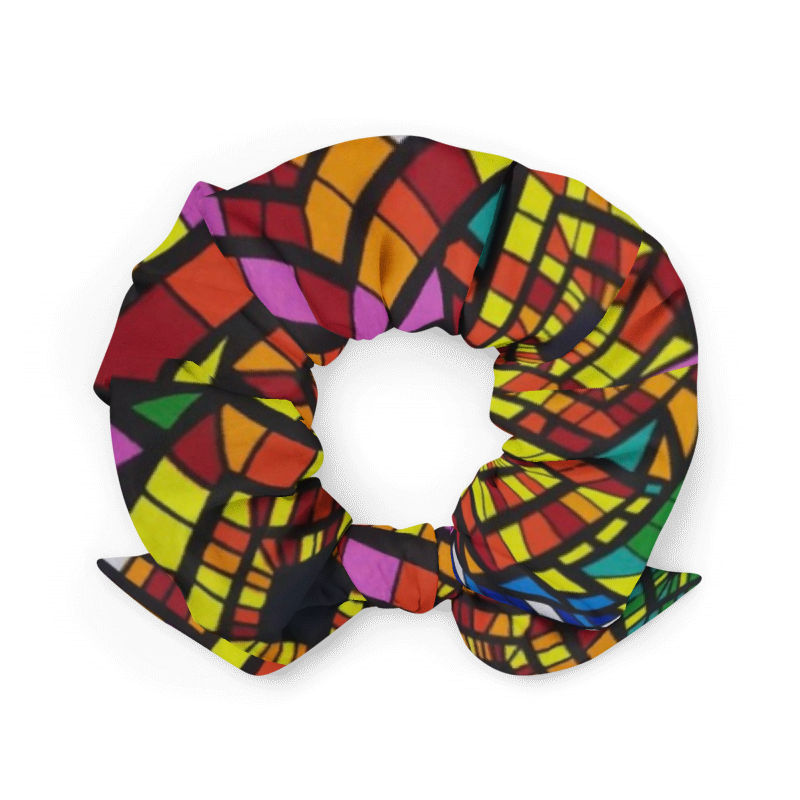 Multicolour Pentagon Scrunchie