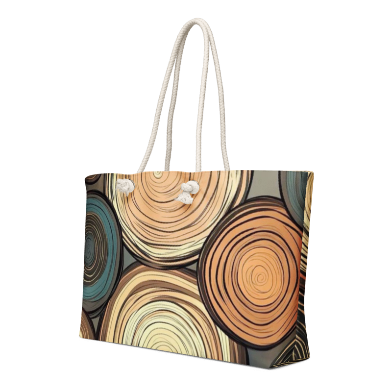 Brown Log Oversized weekender bag
