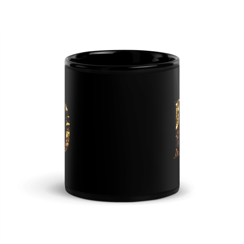 Monogram D Black Glossy Mug