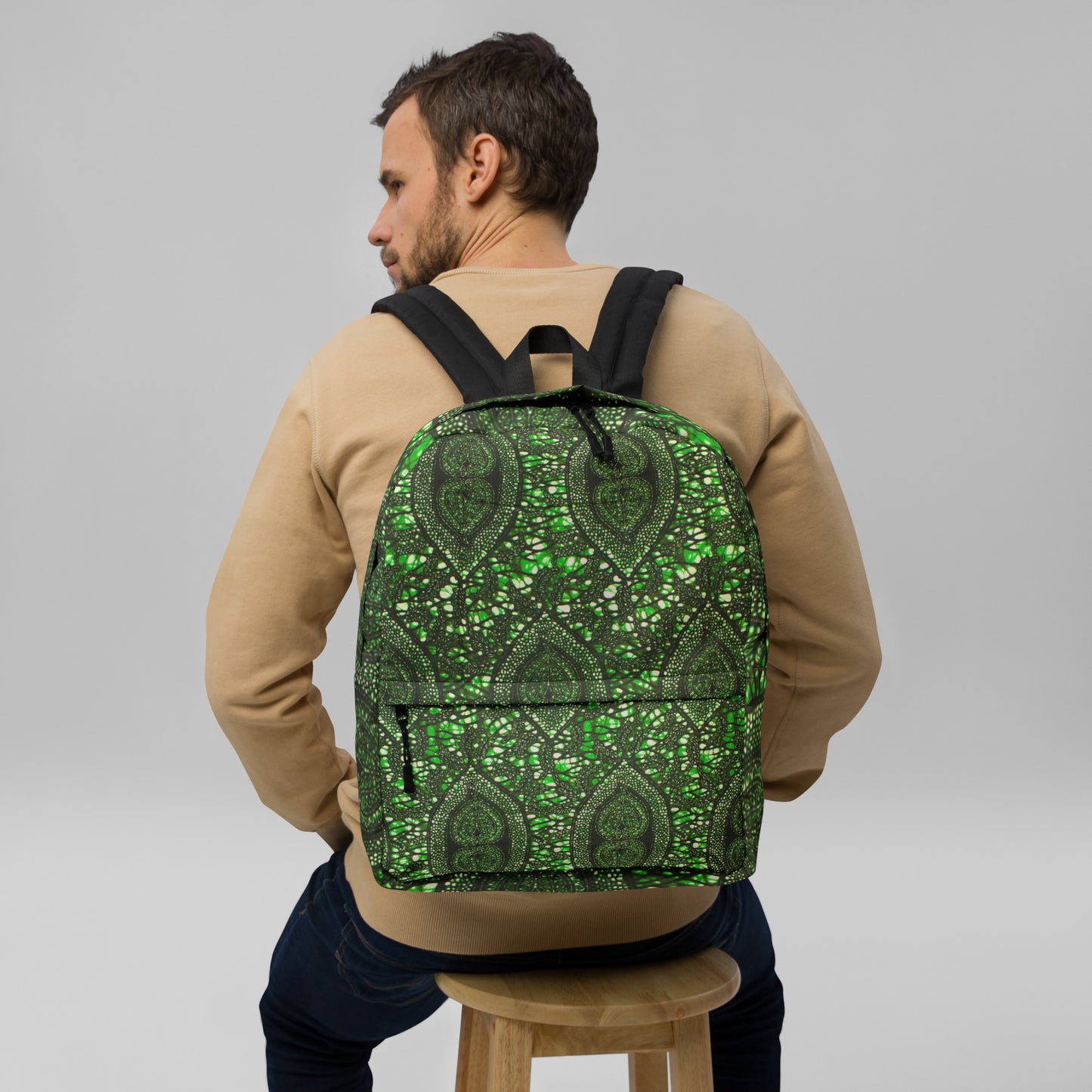 Green Peas Ankara Backpack