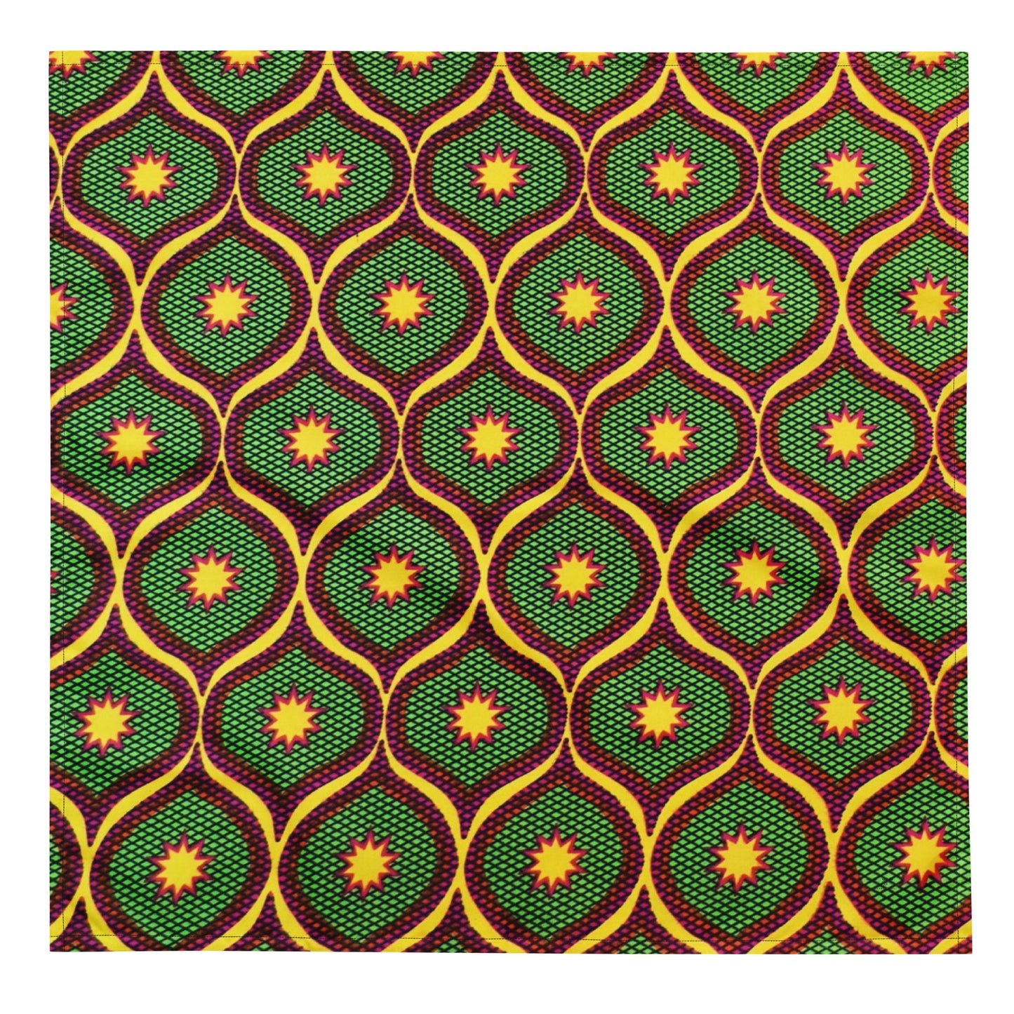 Yellow Green Ankara Bandana