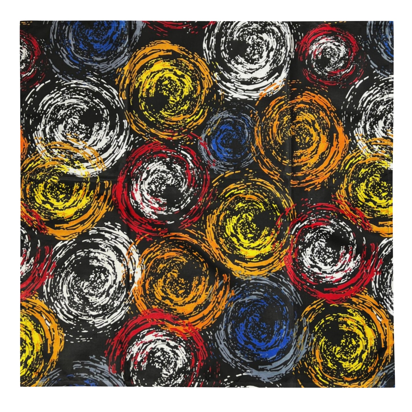 Vibrant Colourful Swirls Ankara Bandana