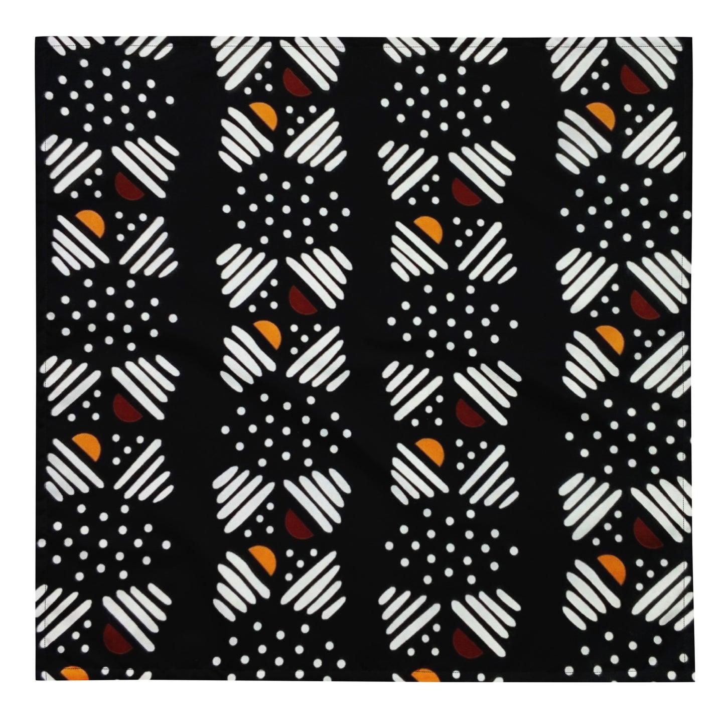 Red Yellow Black White Bogolan Ankara Bandana